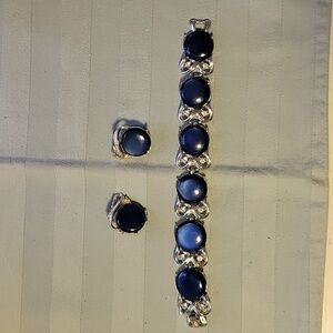 VINTAGE Coro jewelry set clip on earrings and bracelet